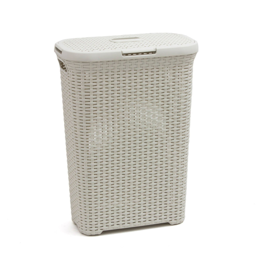Curver Rattan Slim Laundry Hamper - 40 Liters, Available in 2 Colors