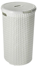 Load image into Gallery viewer, Curver Rattan Round Laundry Hamper - 48 Liters, Black
