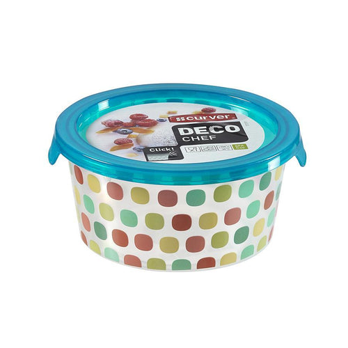 Curver Deco Chef Round Food Containers - Aqua Blue