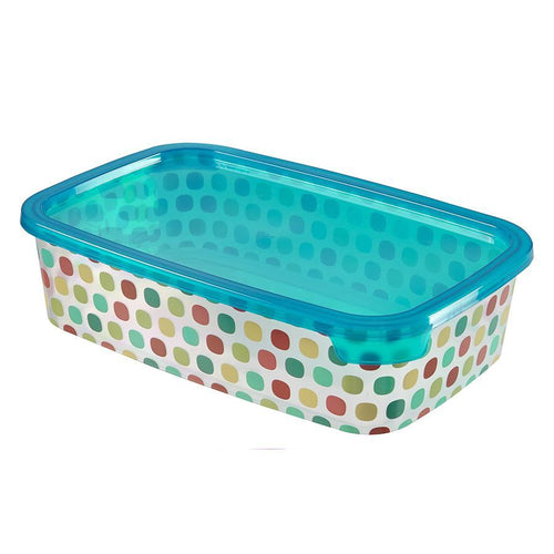 Curver Deco Chef Rectangular Food Containers - Aqua Blue