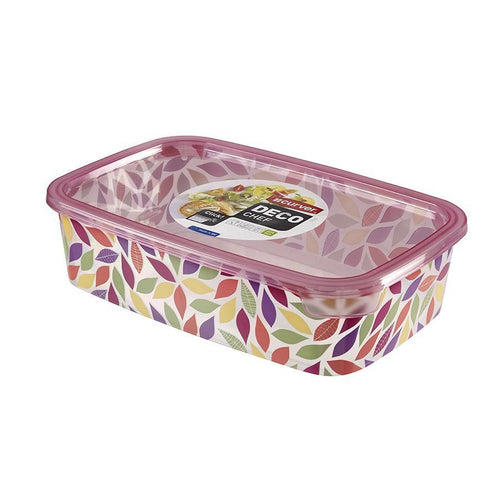 Curver Deco Chef Rectangular Food Containers - Hot Pink