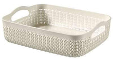 Load image into Gallery viewer, Curver Knit Rectangular Tray Basket A5 -25 x 19.5cm
