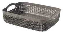 Load image into Gallery viewer, Curver Knit Rectangular Tray Basket A5 -25 x 19.5cm
