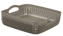 Load image into Gallery viewer, Curver Knit Square Tray Basket A5, 2.8 liters - 23 x 23cm
