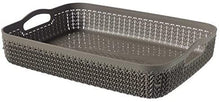 Load image into Gallery viewer, Curver Knit Rectangular Tray Basket A4, 4.5 liters - 35 x 27cm
