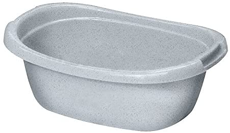 Curver Oval Basin with Grip - 20 Liters, Luna Grey