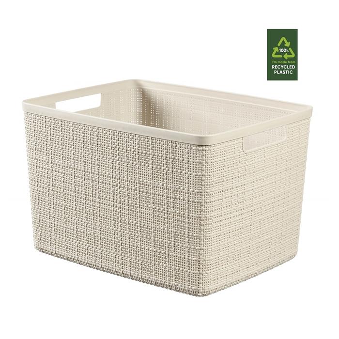 Curver Jute Large Baskets - 20L, 36 x 28 x 23cm
