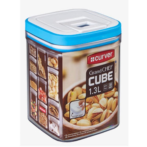Curver Dry Cube Food Canisters - 0.8L or 1.3L - Blue