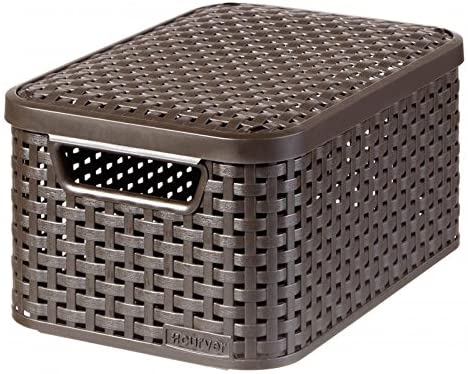 Curver Rattan Storage Box with Lid - Small