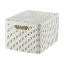 Load image into Gallery viewer, Curver Rattan Storage Box with Lid - Medium
