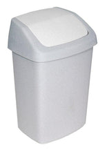 Load image into Gallery viewer, Curver Waste Bin with Swinging Lid, 10 Liters - Luna / Grey
