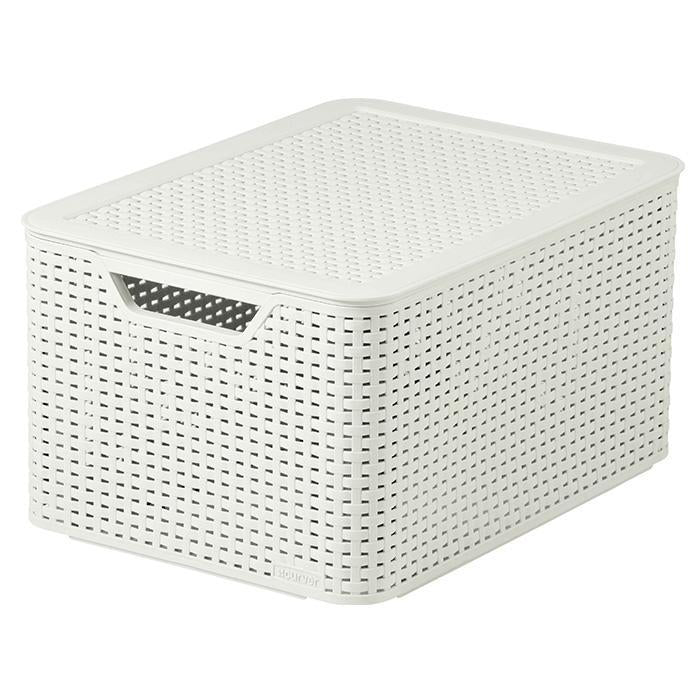 Curver Rattan Storage Box with Lid - Large