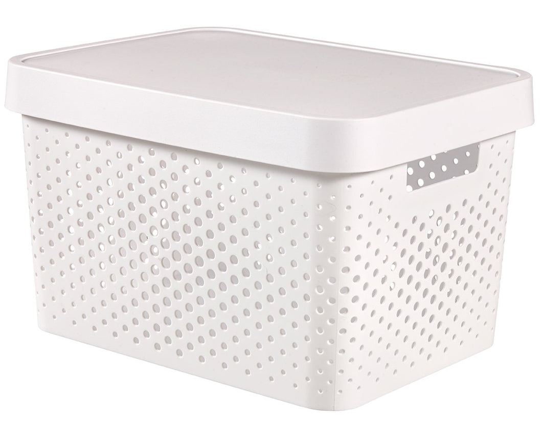 Curver Infinity X-Large Dots Storage Box with Lid -17.5 Liters