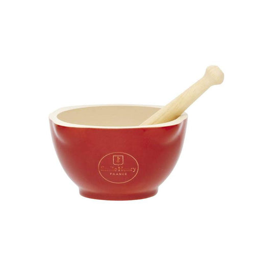 Emile Henry Mortar & Pestle - Red