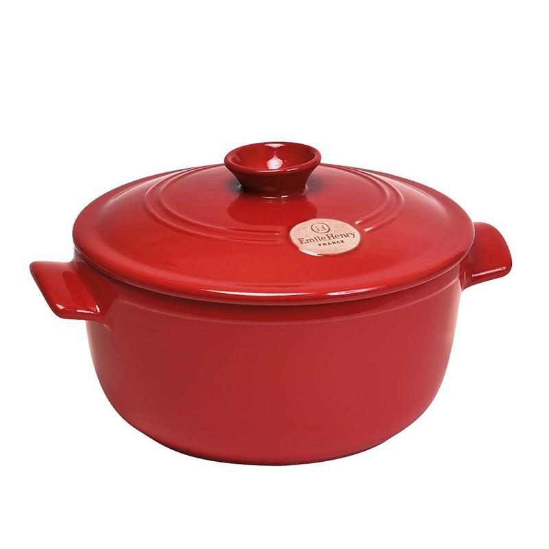 Emile Henry Flame Round Cocotte, 24cm - 4 liters