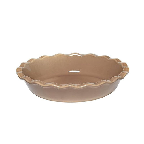 Emile Henry Deep Pie / Tarte Dish (Le Clafoutis) - 26cm - Muscade (Dark Beige)