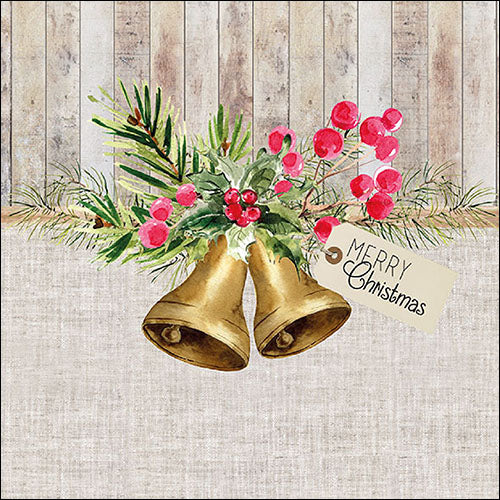 Ambiente Christmas Bells Napkins -  Available in 2 sizes