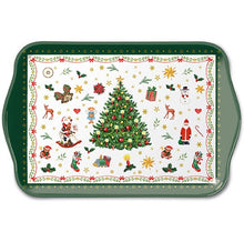 Load image into Gallery viewer, Ambiente Melamine Tray Christmas Evergreen - 13x21cm
