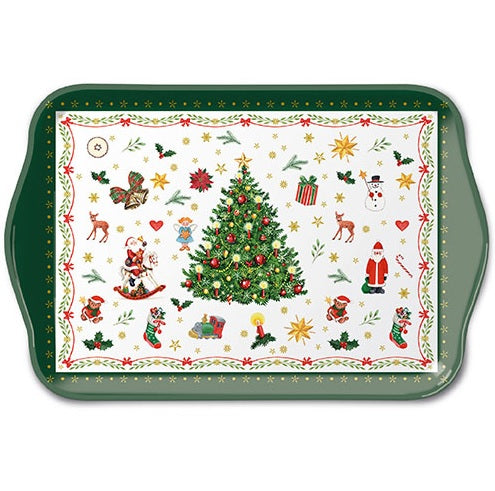 Ambiente Melamine Tray Christmas Evergreen - 13x21cm