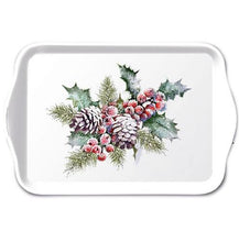 Load image into Gallery viewer, Ambiente Melamine Tray Holly &amp; Berries - 13x21cm
