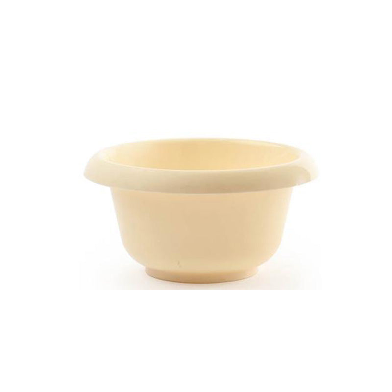 Gab Plastic Round Basin, Beige - Available in several sizes