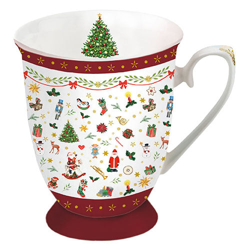 Ambiente Mug Ornaments All Over Red - 250ml