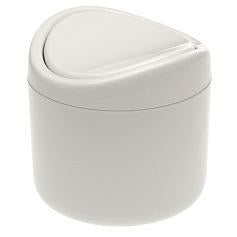 Keeeper Mini Table Bin with Swing Lid - White, 1.3L