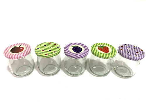 UWO Round-Bottom Jam Jars - 400ml - Available in Different Colors