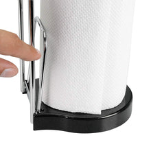 Load image into Gallery viewer, Brabantia Freestanding Kitchen Roll Holder, Brilliant Steel &amp; Black
