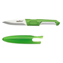 Load image into Gallery viewer, Zyliss 2 in 1 Peeler &amp; Knife Set - Green
