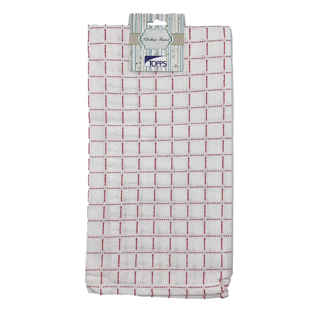Topps Stitched Design Kitchen Towels - 50 x 70cm, 100% Cotton