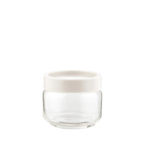 Ocean Set of 6 Glass Pop Jars with White Plastic Lids - 325ml