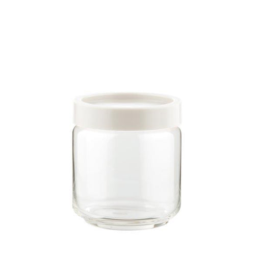 Ocean Set of 6 Glass Pop Jars with White Plastic Lids - 500ml