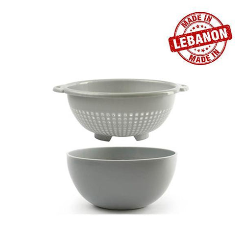 Gab Plastic Salad Bowl with Colander - 26cm