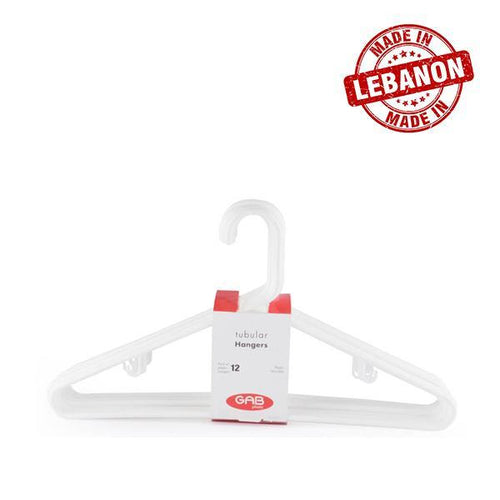 Gab Plastic Set of 12 Tubular Adult Hangers