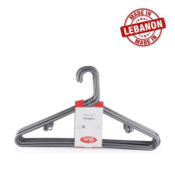 Gab Plastic Set of 12 Tubular Adult Hangers