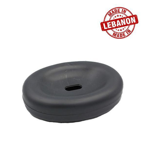 Gab Plastic Oval Soap Holder with Removable Dish- Marble Dark Grey