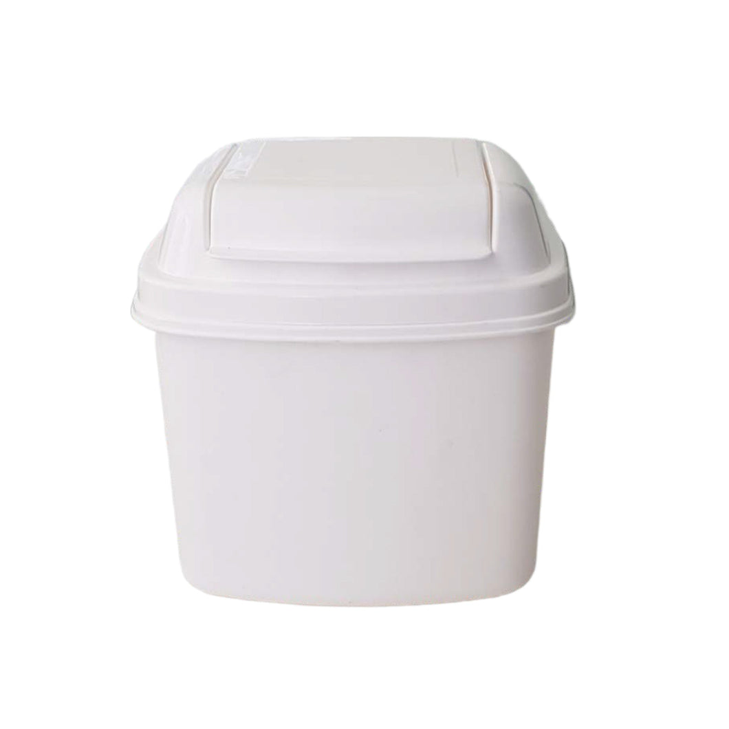 Gab Plastic Table/ Desk Bin with Flip Lid -  1.8 Liters, White