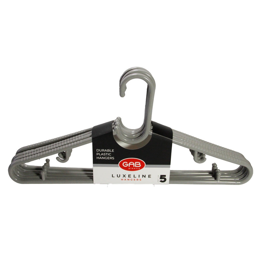 Gab Plastic Luxeline Set of 5 Adult Hangers - Greige