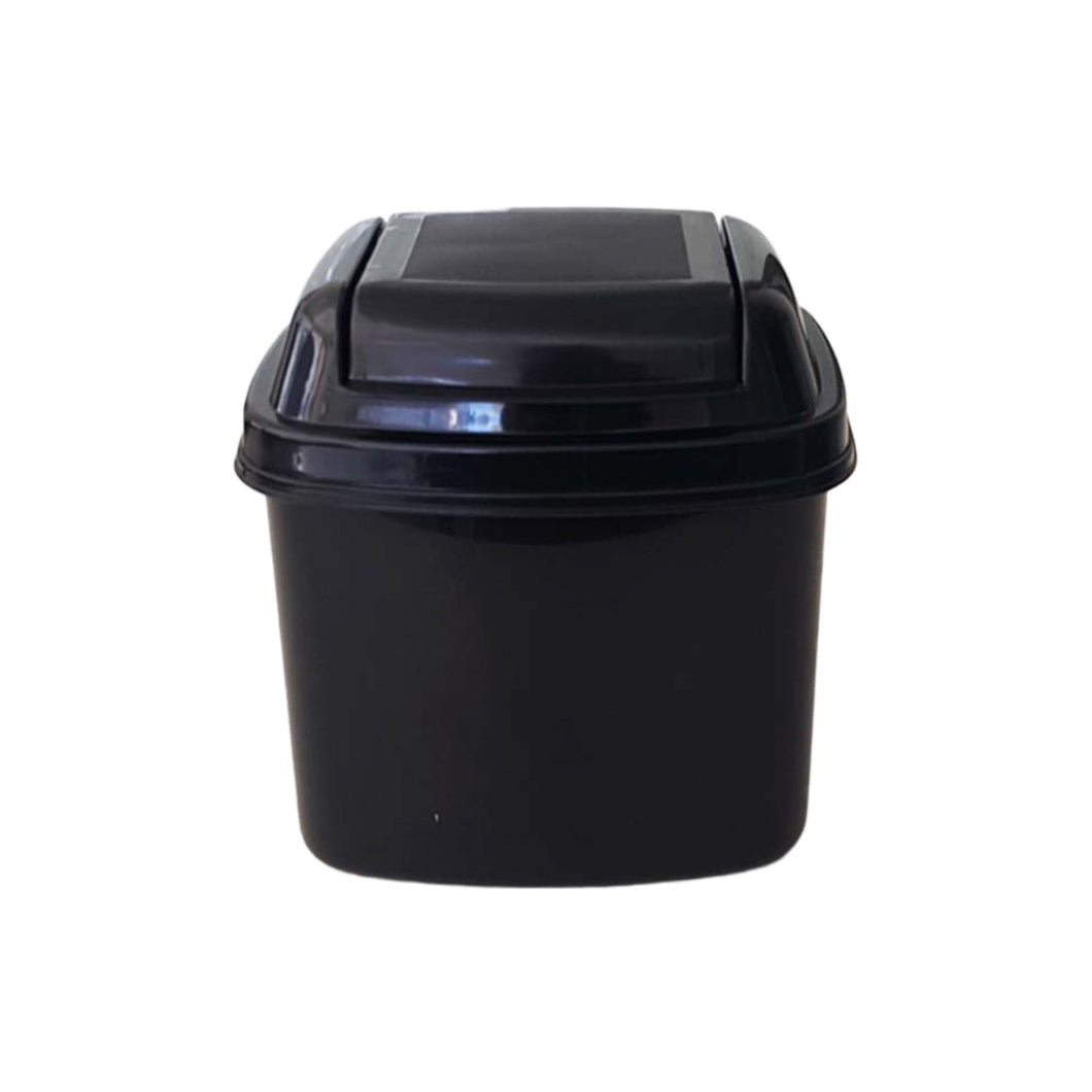 Gab Plastic Table/ Desk Bin with Flip Lid -  1.8 Liters, Black