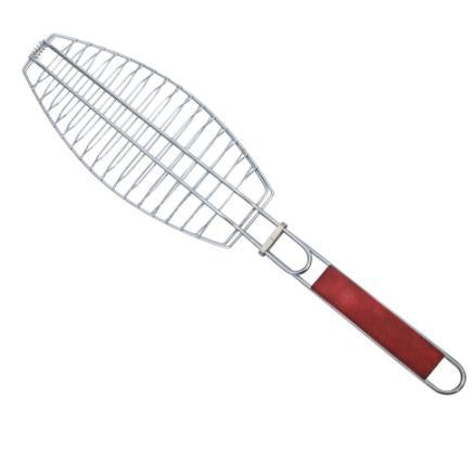 Topps Folding Single Barbecue Grill with Wooden Handle
