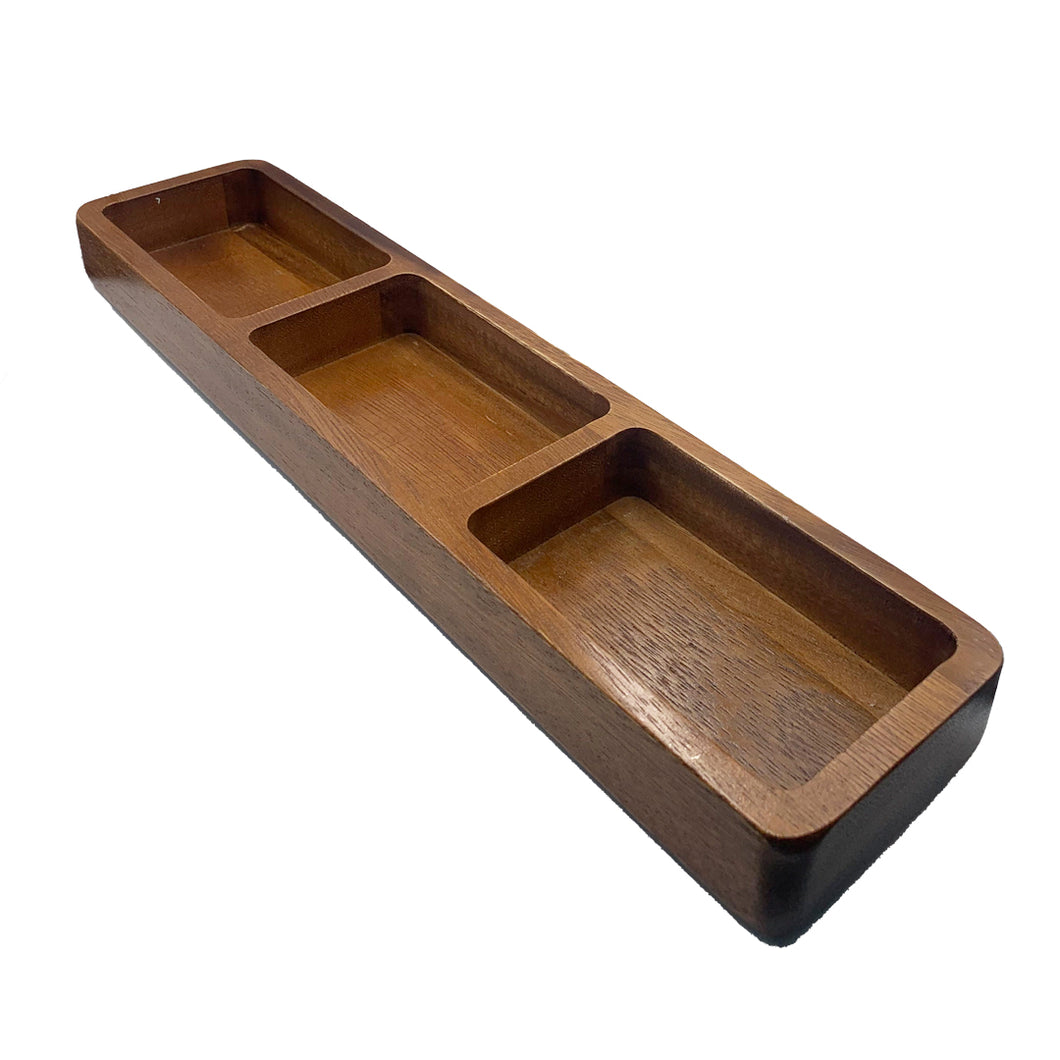 Topps Acacia Wood Bowl / Platter with 3 Compartments - 43 x 10cm