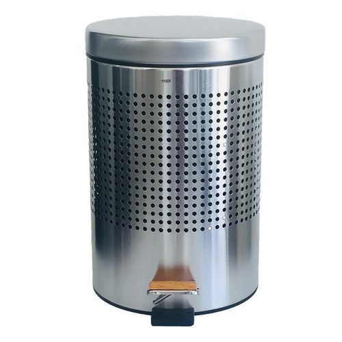 Tiger Inox Stainless Steel Pedal Bin with Wood, 5 Liters , Available in 2 colors