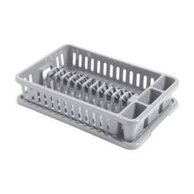 Load image into Gallery viewer, Curver Dish Drying Rack with Tray - Beige or Grey, 26.5 x 42 x 8.8cm
