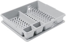 Load image into Gallery viewer, Curver Dish Drying Rack with Tray - Grey or White, 45 x 8.8 x 38cm
