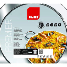 Load image into Gallery viewer, Ibili Bistrot Stainless Steel Paella Pan Dish with Handles - 45cm
