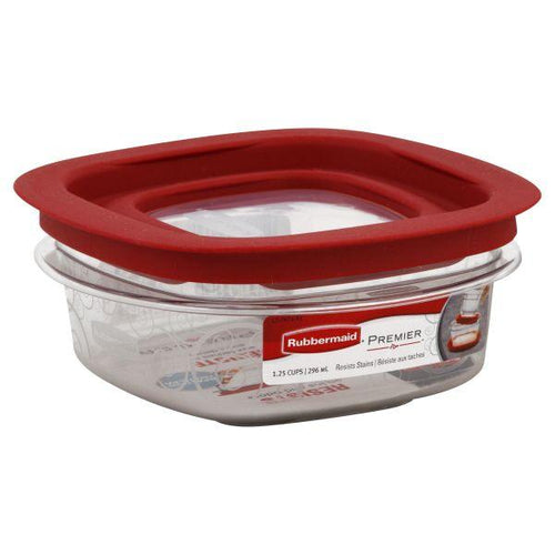 Rubbermaid Premier Easy Find Lids Food Storage Containers -1.25 Cups, Red