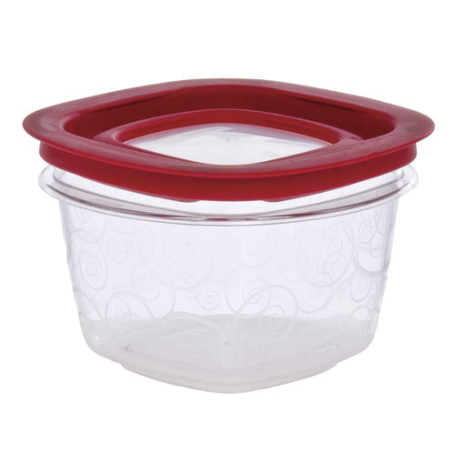Rubbermaid Premier Easy Find Lids Food Storage Containers -2 Cups, Red