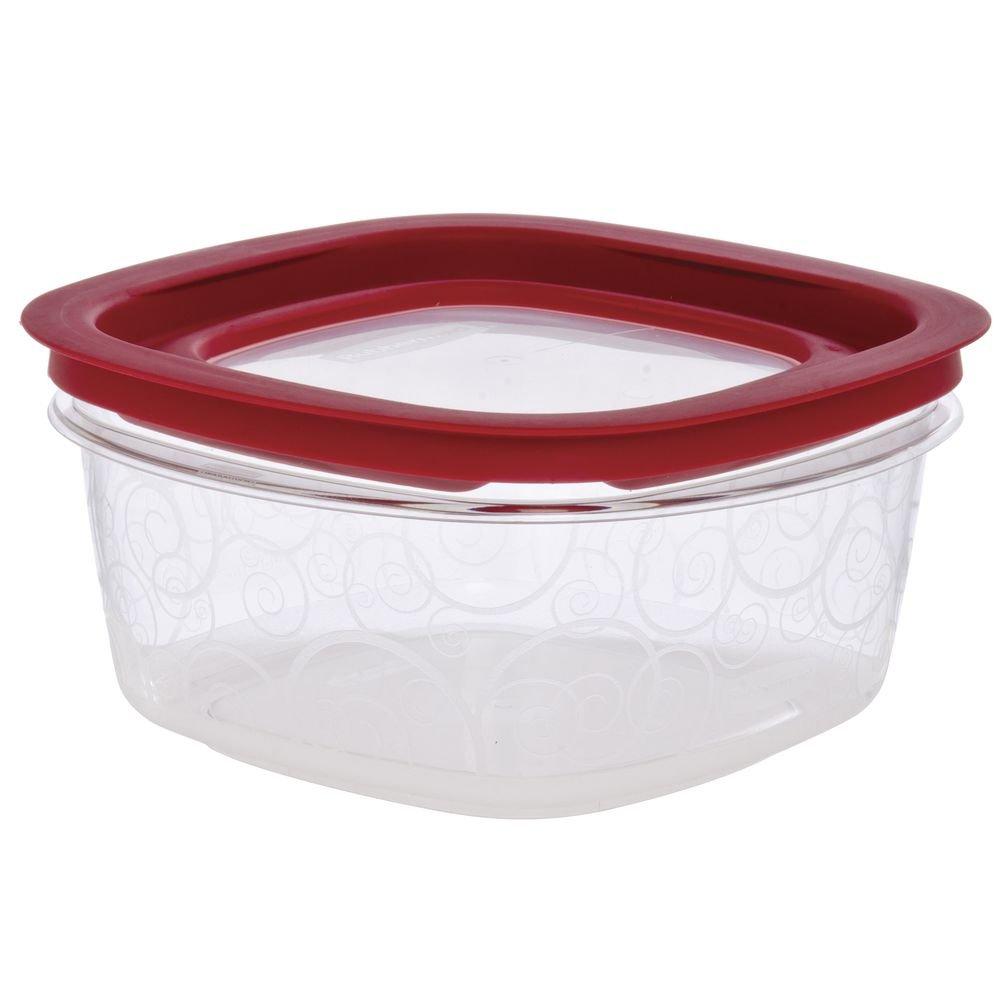 Rubbermaid Premier Easy Find Lids Food Storage Containers -5 Cups, Red