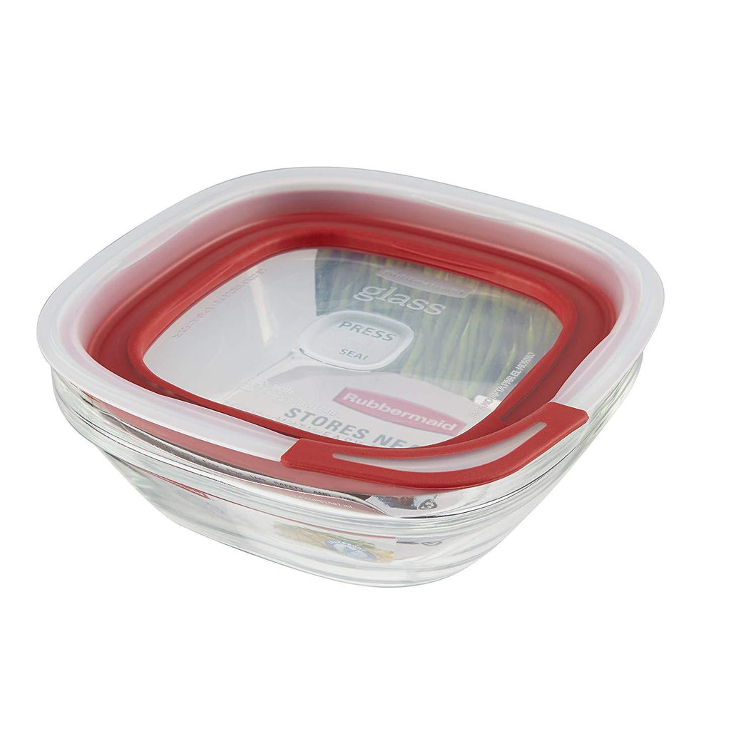 Rubbermaid Square Glass Food Container - 0.5 liters